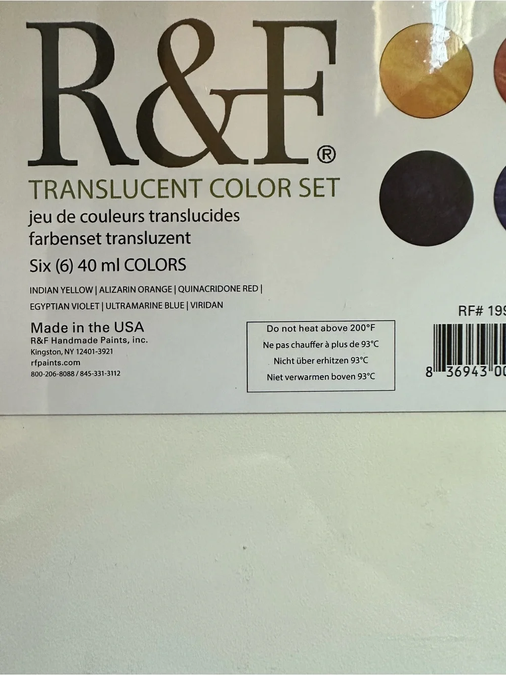 R&F Encaustic Paint Translucent Color Set — Multicolor